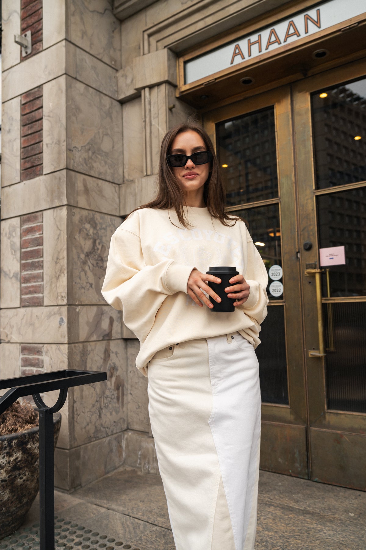Mascot Logo Sweatshirt - Cream