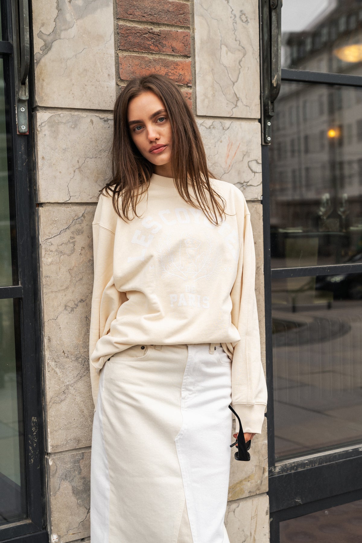 Mascot Logo Sweatshirt - Cream