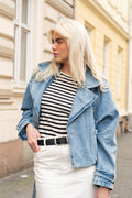 Bobby Denim Trench Jacket - Blue
