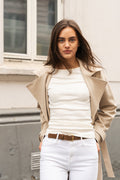 Aiden Belt - Dark Camel Suede