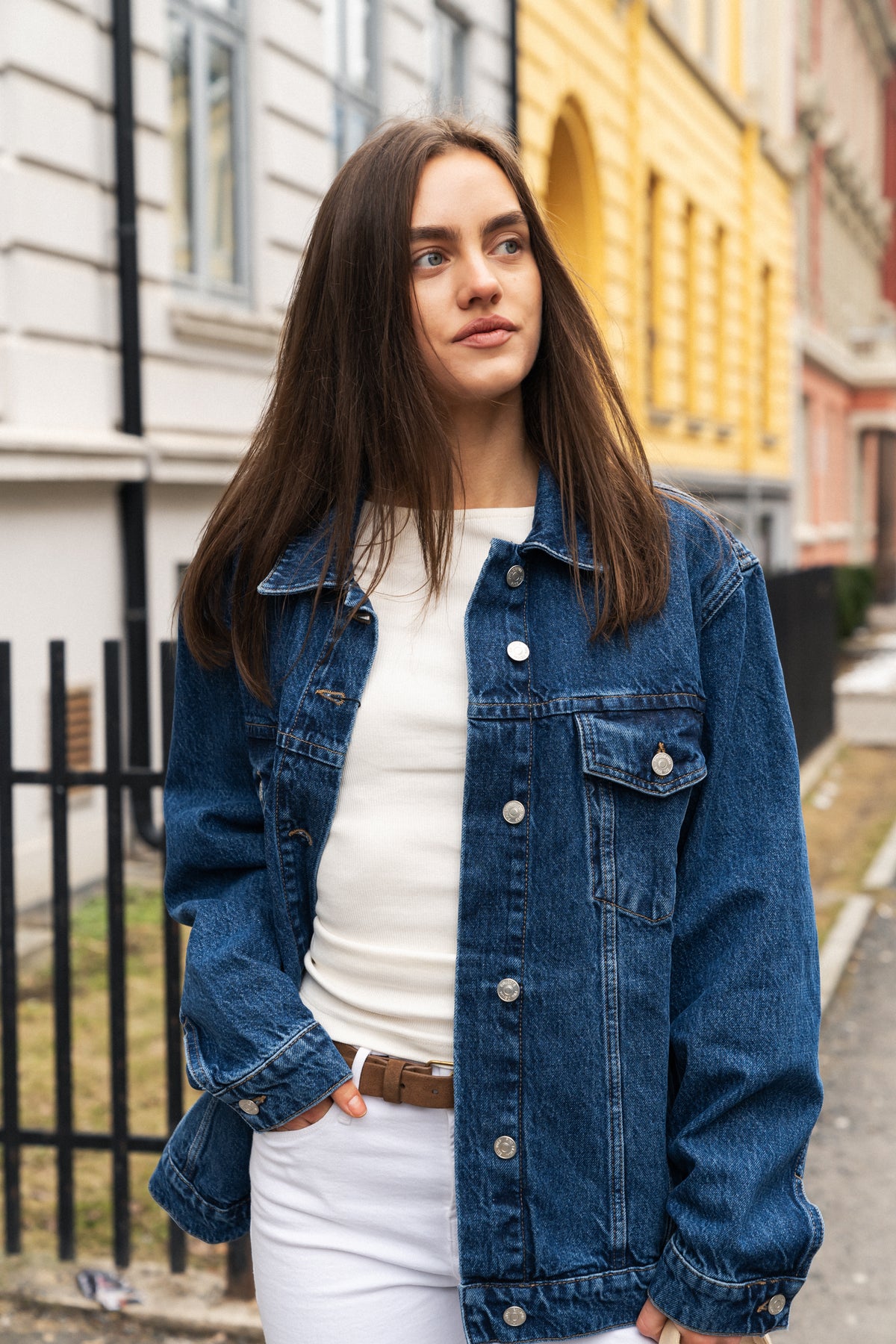 Dylan Denim Jacket - Washed Dark Blue