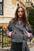 Bobby Denim Trench Jacket - Black