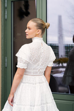 Iro Mini Lace Dress - White