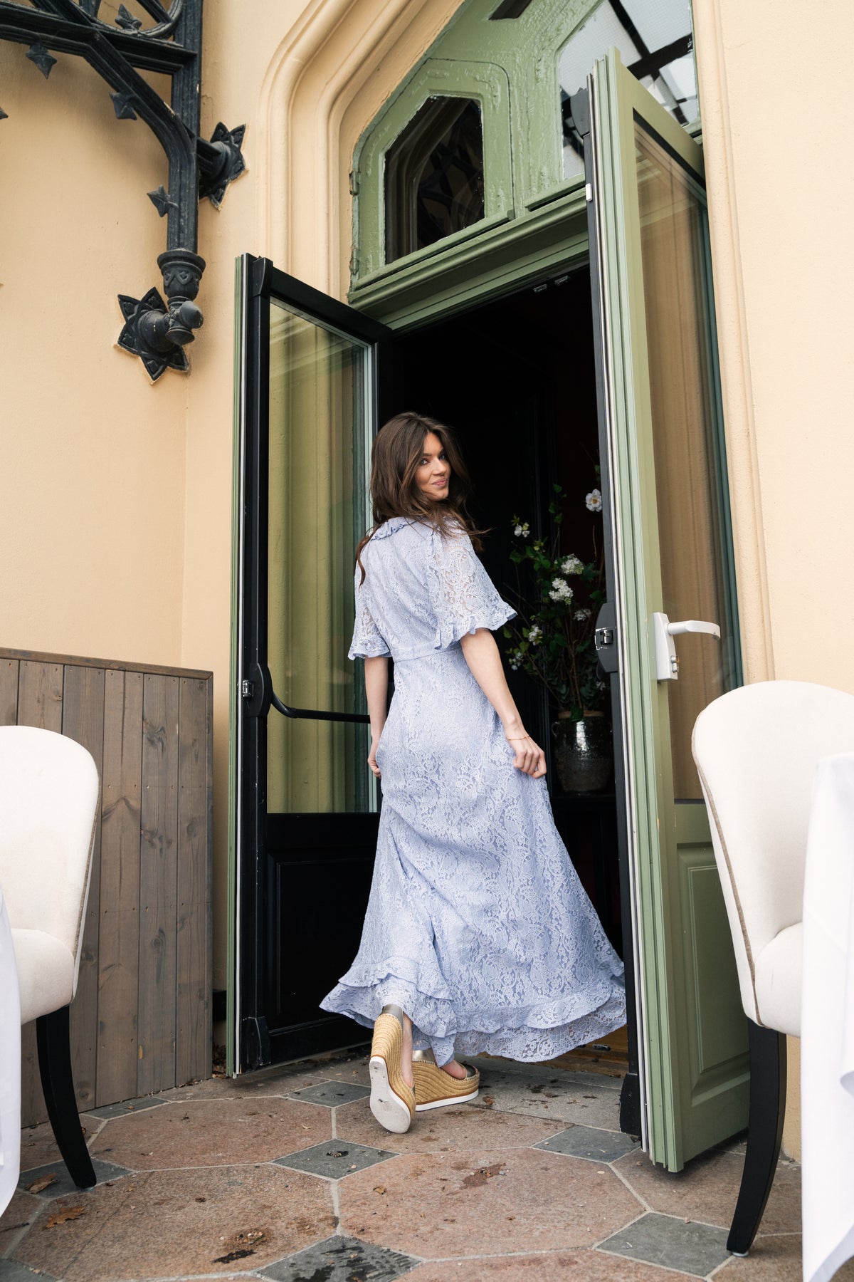 Catalina Maxi Dress - Light Blue Lace