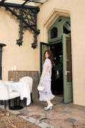 Chiffon Tiered Midi Dress - Lilac Floral
