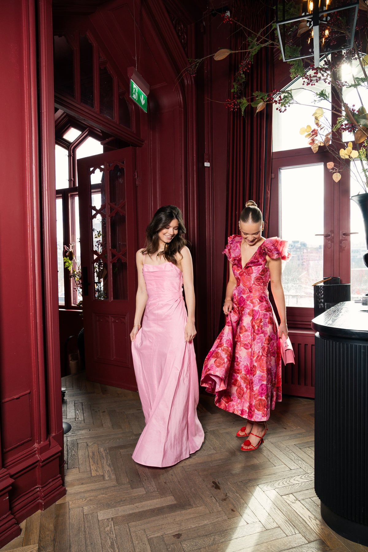 Clarice Draped Maxi Dress - Bon Bon Pink