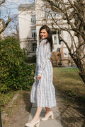 Yastovina Ls Long Shirt Dress - Star White Tovina Print