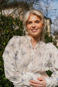 Cotton Slub Mini Dress - Flower Buds