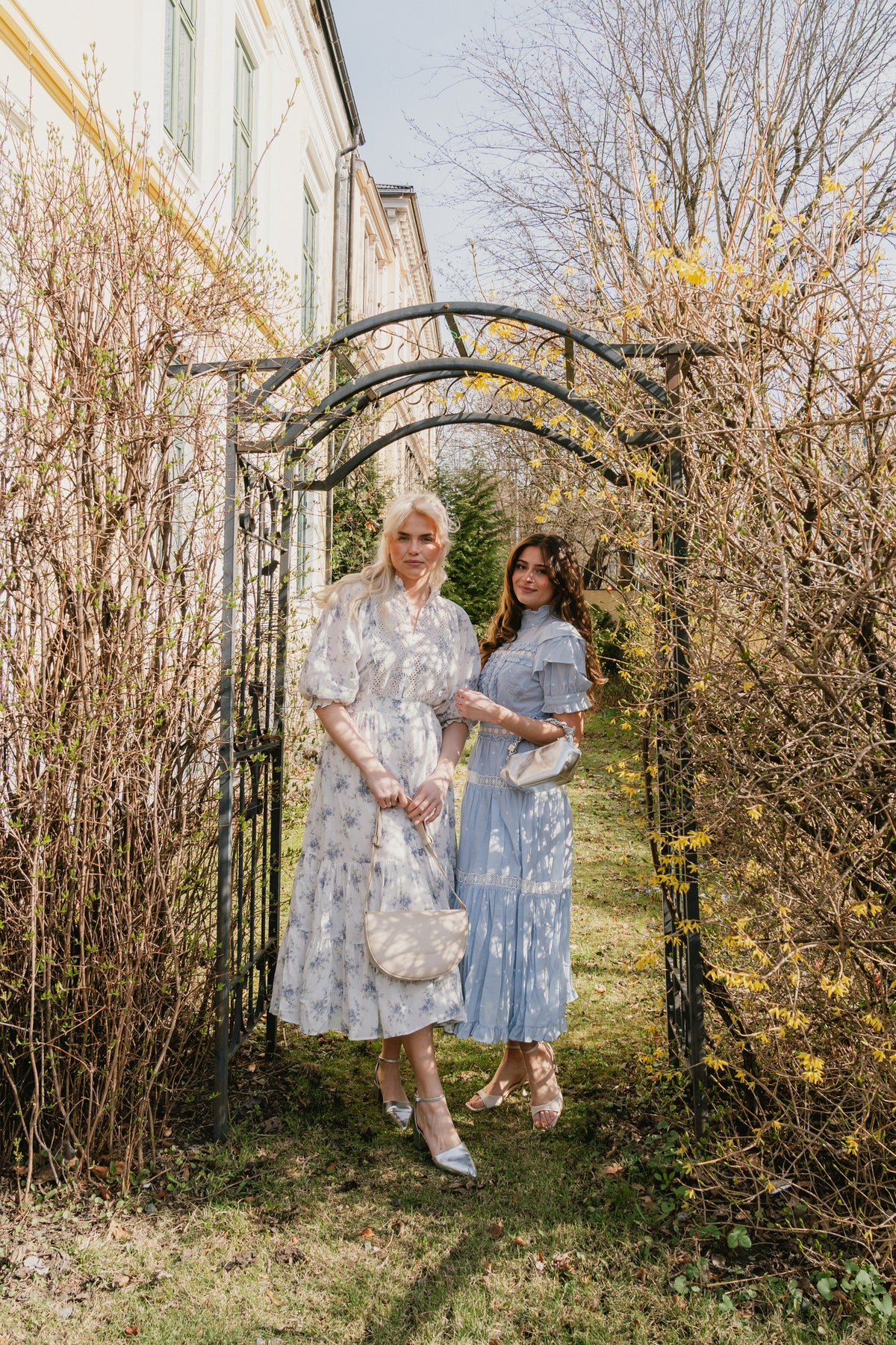 Cotton Slub Midi Dress - Flower Buds