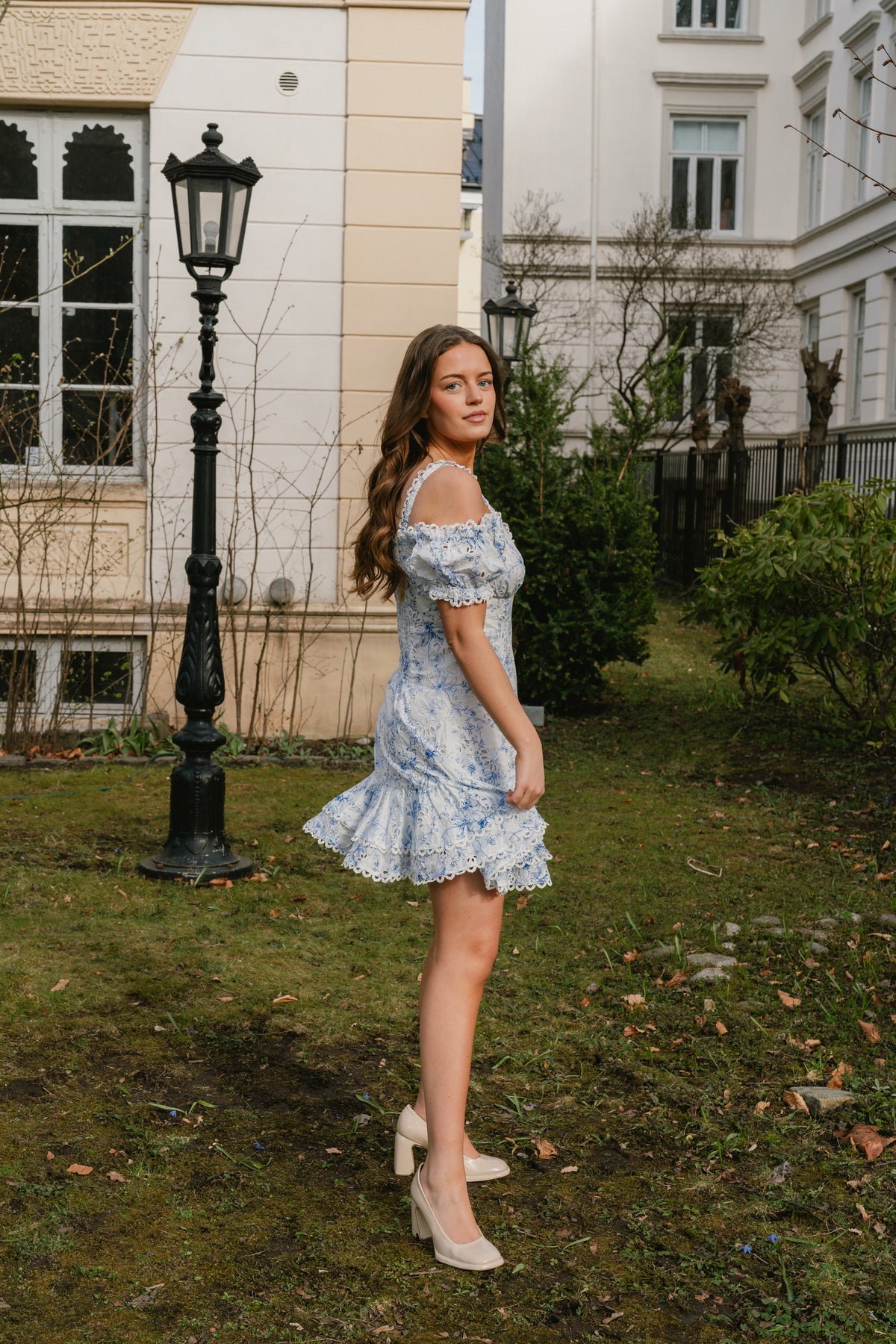 Gianna Dress - Blue Aop
