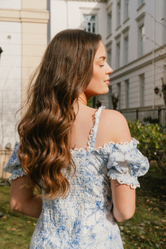 Gianna Dress - Blue Aop