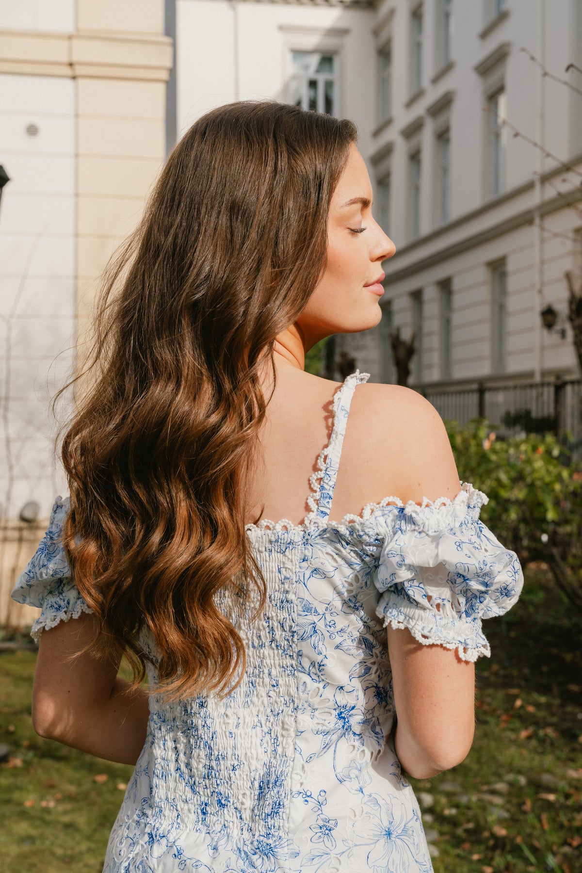 Gianna Dress - Blue Aop