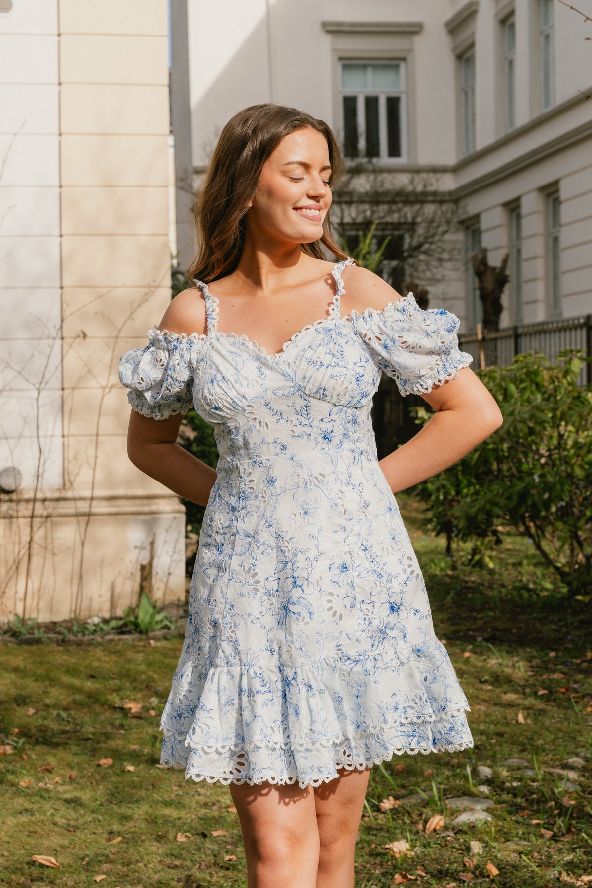 Gianna Dress - Blue Aop