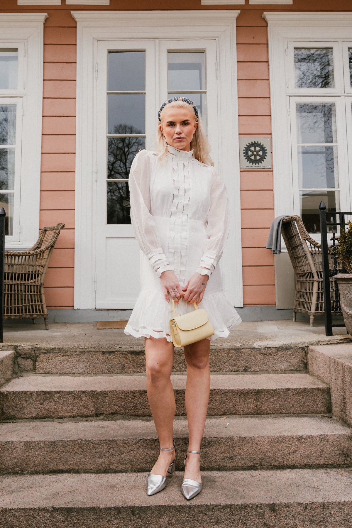 Yasponira Ls Klänning - Star White