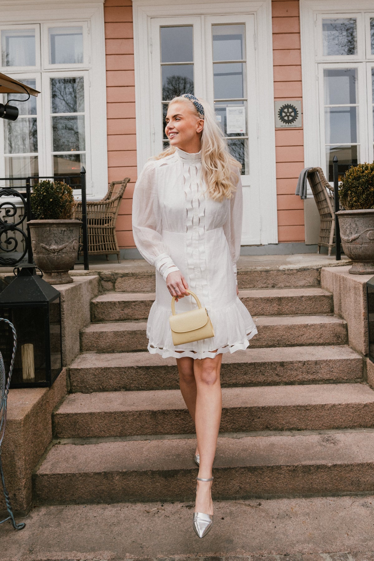 Yasponira Ls Klänning - Star White