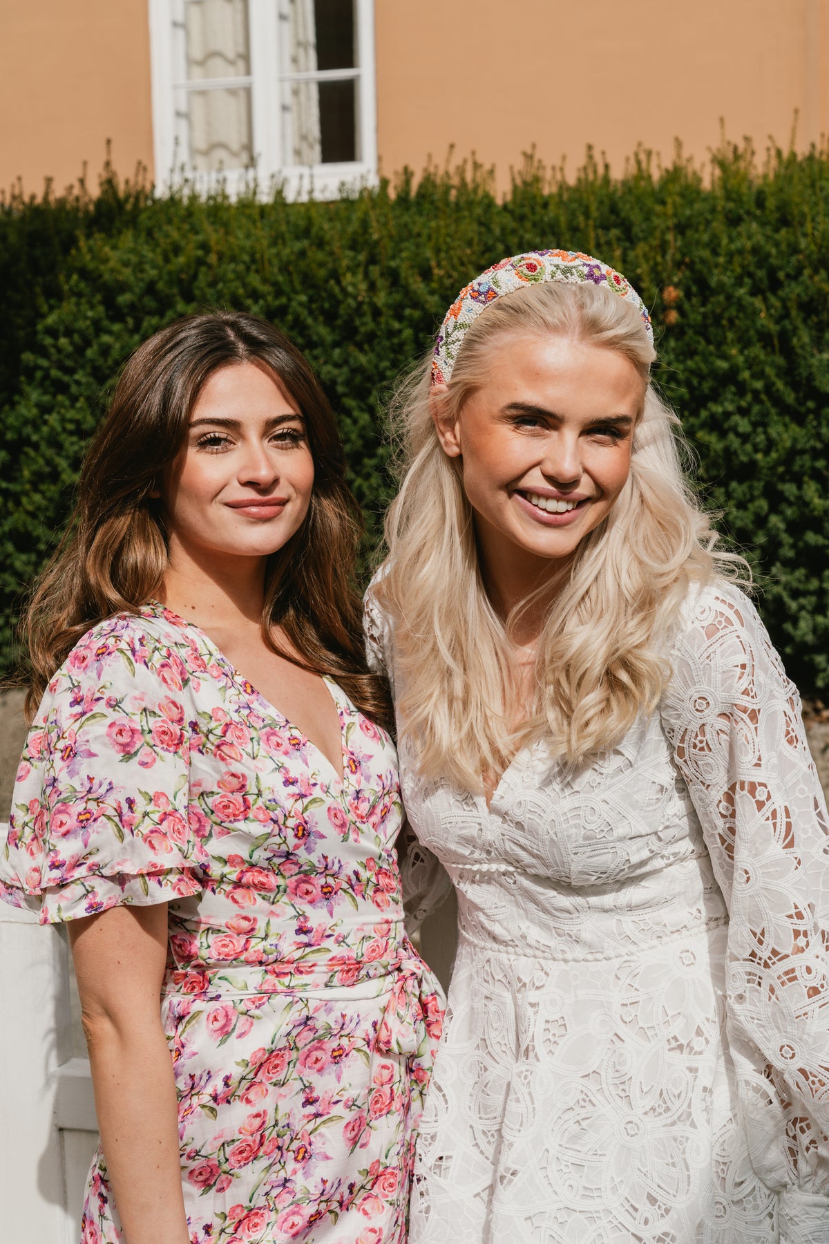 Primula Wide Beaded Hairbrace - Birch White