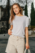 Madeleine Linen Tee - Vit