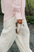Rel Linen Blend Pull On Pants - Eggshell