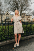 Jovene Ginia Ss Dress - Sand