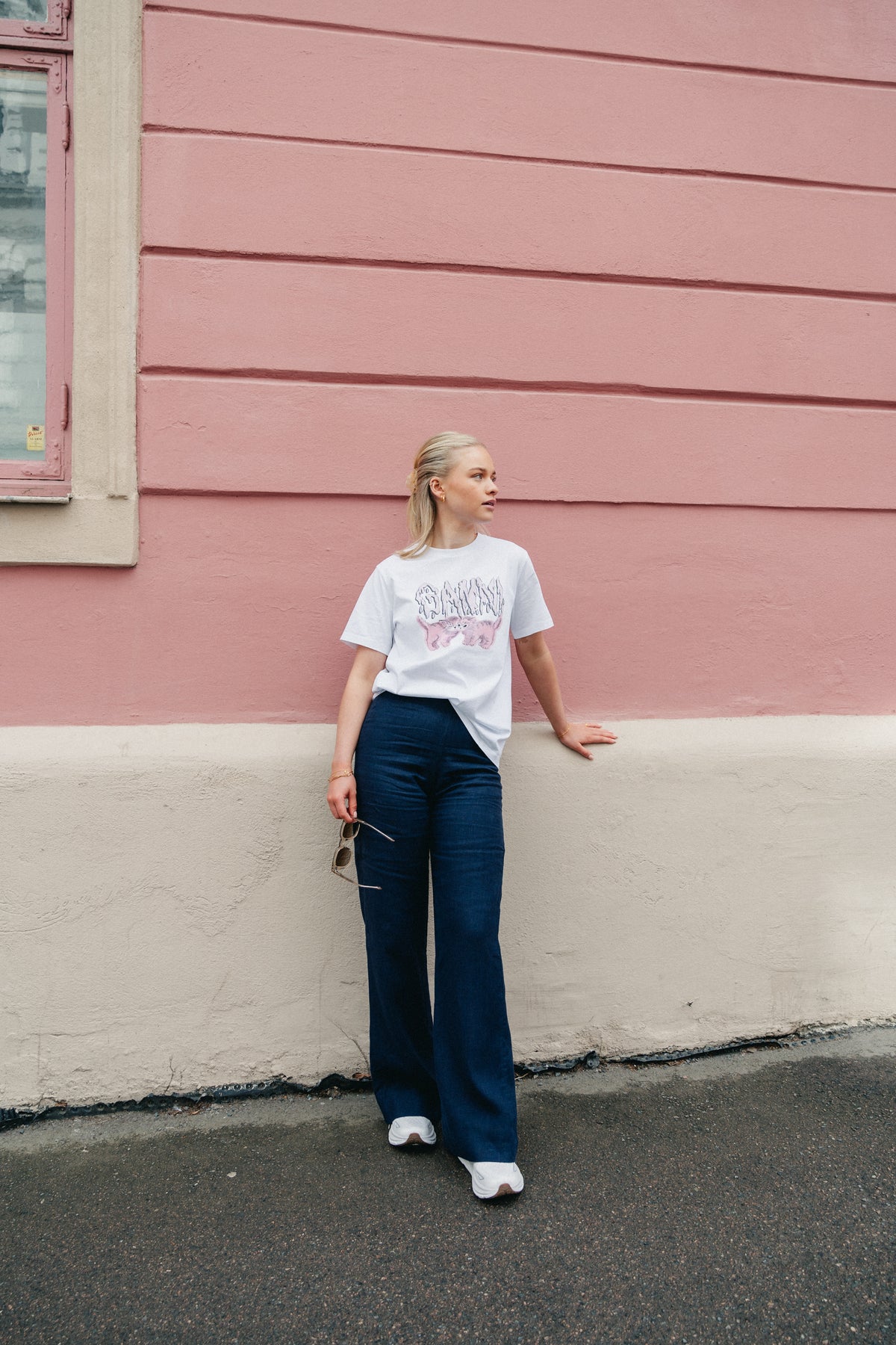 Basic Jersey Cats Relaxed T-Shirt - Bright White