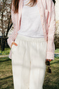 Rel Striped Linen Shirt - Peachy Pink