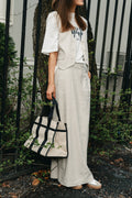 LizaGZ Linen Hw Skirt - Ancient Scroll