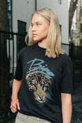 Walker Tee Leopard - Vintage Black