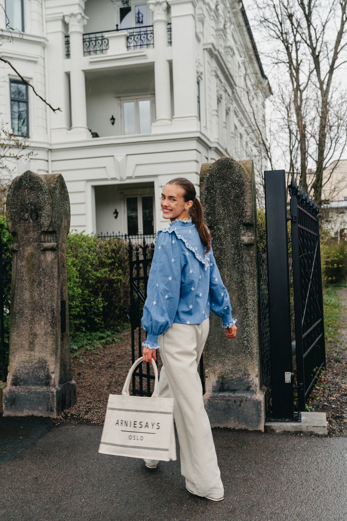 Degas Blouse - Dusty Blue
