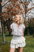 Jayla S Voile Top - Vit