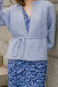 Fredrikke Chunky Cardigan - Blue Melange