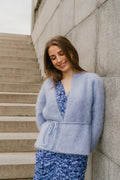 Fredrikke Chunky Cardigan - Blue Melange