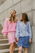 Fredrikke Chunky Cardigan - Blue Melange