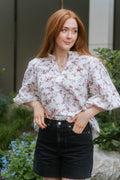 Trinidad Blouse - Red Ornament Print
