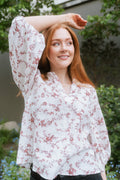 Trinidad Blouse - Red Ornament Print
