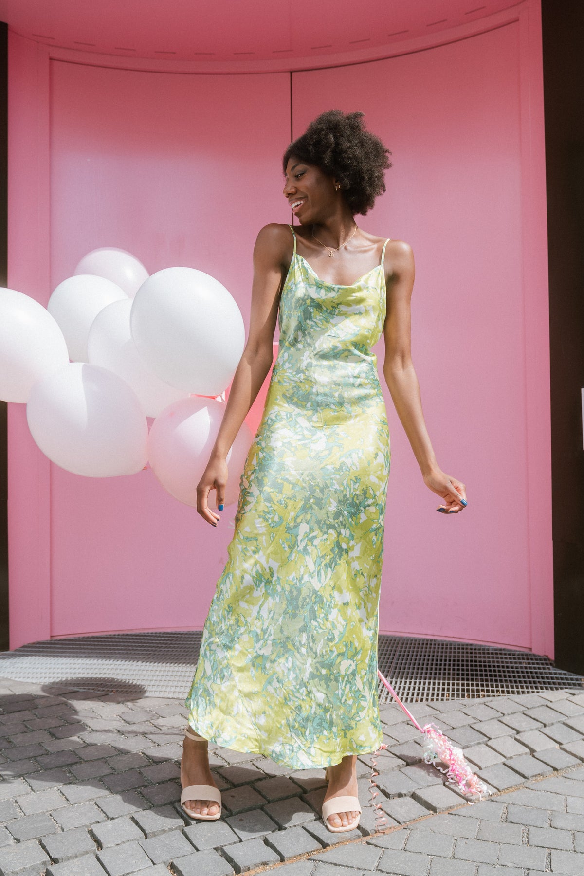 FuriaGZ P Strap Dress - Green Splash