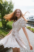 Shanni Dress - White Print