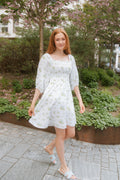 Michelle Dress - Mint Rose Print