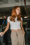 Cropped Logo T-Shirt - Bright White