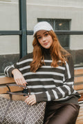 TenleyIW Turtleneck Pullover - Brun/Vit