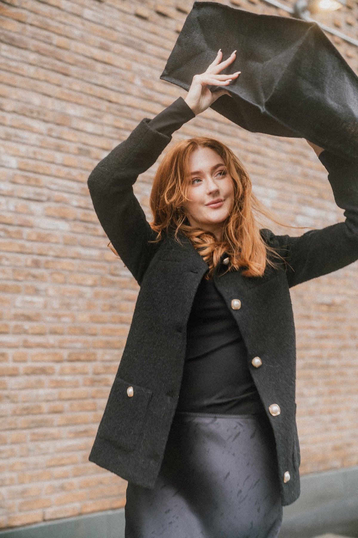 Alaska Button Jacket - Black
