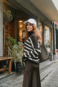 TenleyIW Turtleneck Pullover - Brun/Vit