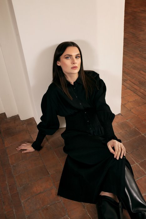 Karoline Dress Long - Black
