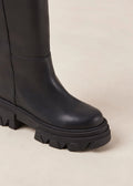 Katiuska Leather High Boot - Black