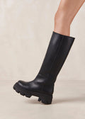 Katiuska Leather High Boot - Black