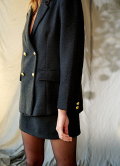 Polly Boucle Blazer - Black