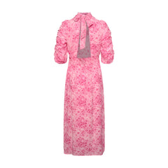 Leo Long Dress - Trudy Pink Print