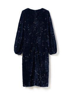 Teagan Lg Dress - Navy Blue