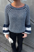 Kimba Knit - Navy Blue/Ivory Mix