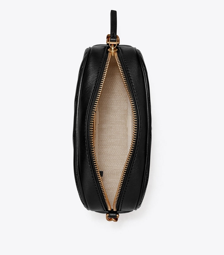 Kira Chevron Camera Bag - Black