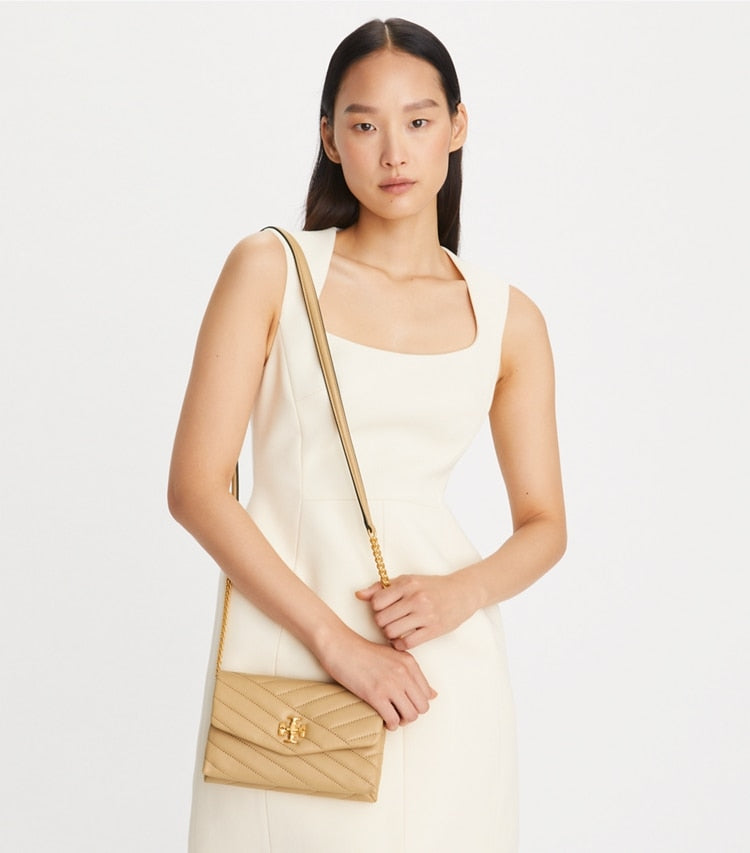 Kira Chevron Chain Wallet - Desert Dune